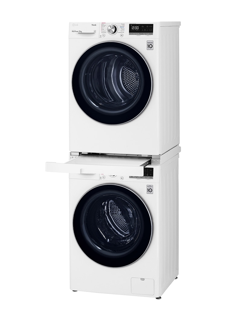 LG Washer+Dryer Stacking Kit w shelf - White, STKIT-WH