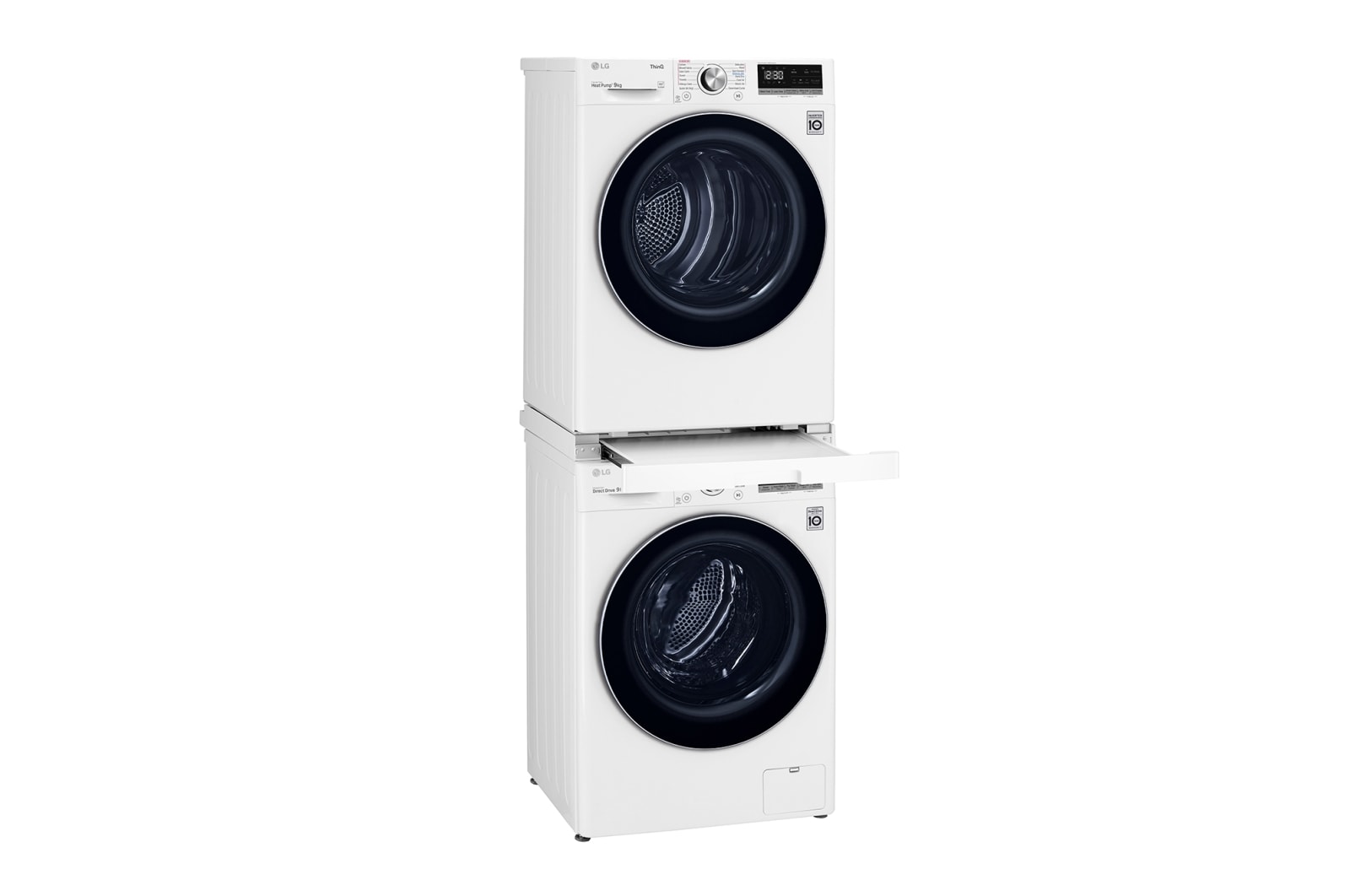 LG Washer+Dryer Stacking Kit w shelf - White, STKIT-WH