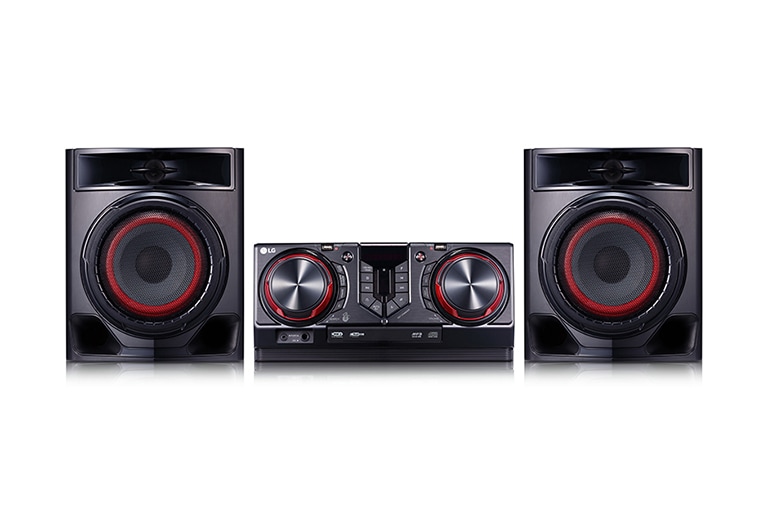Front view of LG XBOOM CJ44 480W Hi-Fi System CJ44