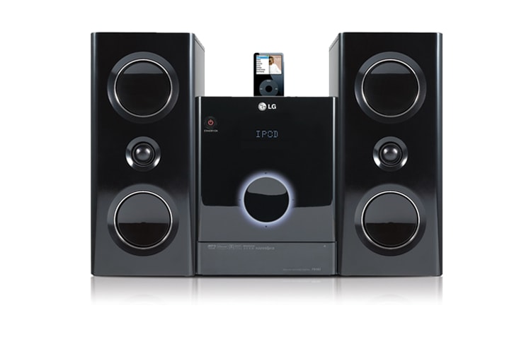 Front view of Stylish DVD Micro Audio with iPod Docking FB163