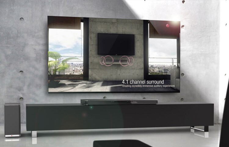 LG SoundPlate™ with 4.1 Multi-Channel Sound System and built-in Blu-ray® Player, LAB540W