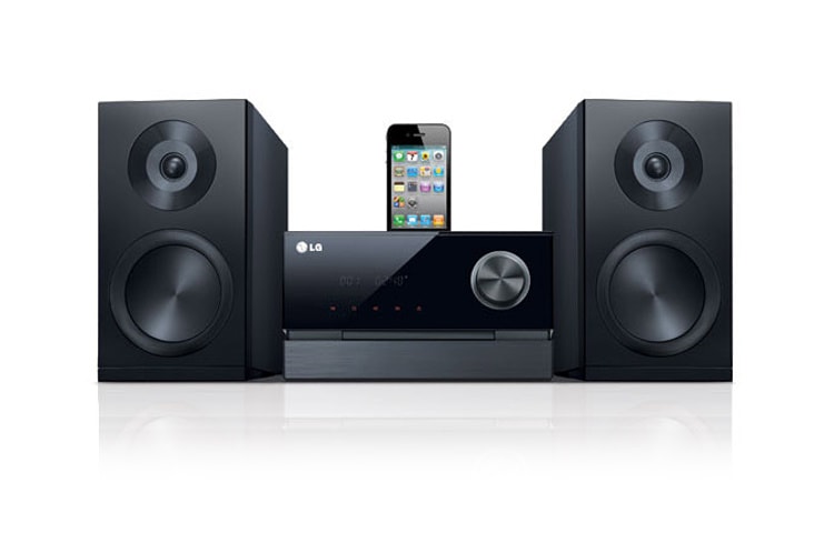 Front view of CD Micro System with iPod®/iPhone® Dock Playback and Recharge XA146