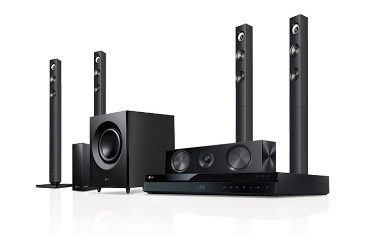 Front view of 3D Blu-Ray Home Theatre System with 1100W Total RMS Power Output BH7520TW