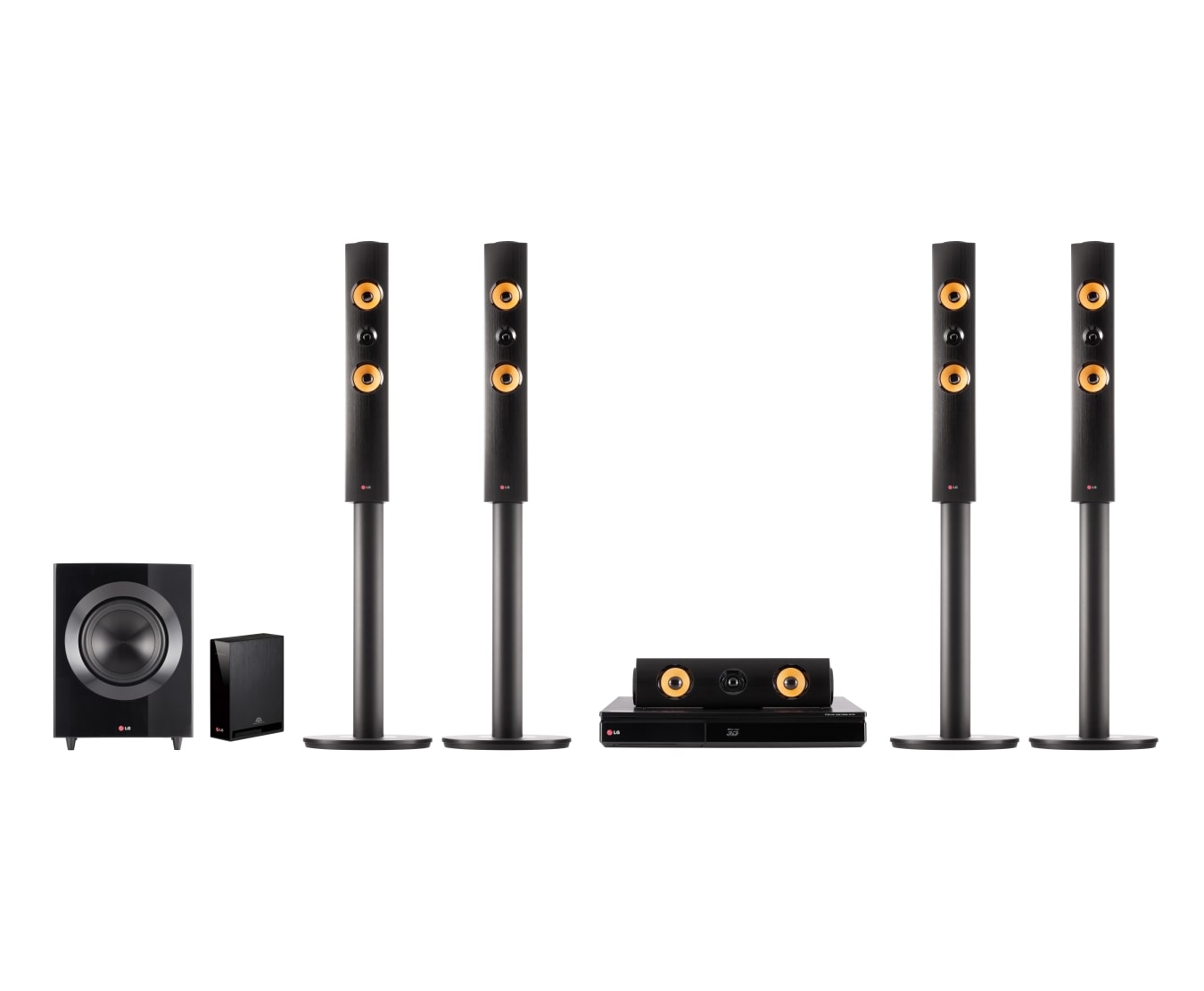 LG 5.1 ch Blu-Ray Home Theatre System with 1200W Total RMS Power Output, BH7540TW
