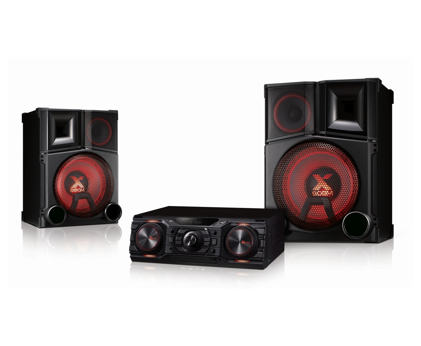 Front view of 3000W Extreme Party Hi-Fi Mini System CM9750