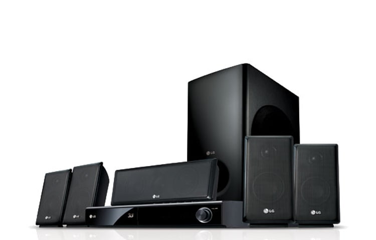 Front view of 3D Satellite Blu-Ray Home Theatre System with 850W Total Power Output HB806SG