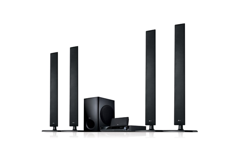 Front view of DVD Home Theatre System with 1080p up scaling HT805TH