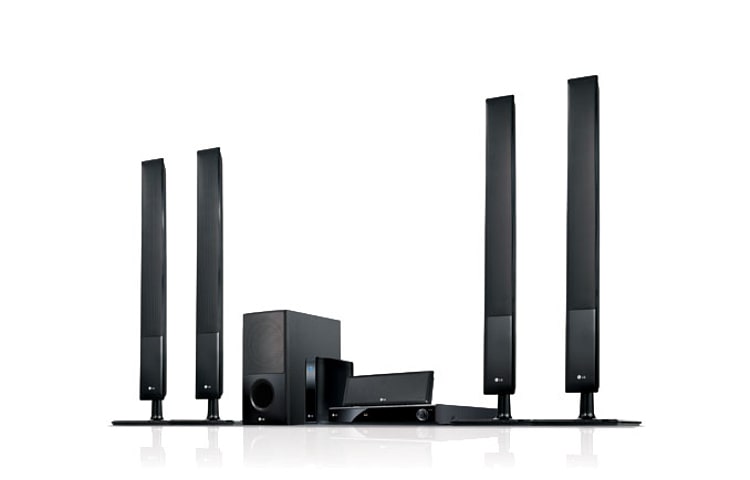 Front view of Wireless DVD Home Theatre System with 850W Total Power Output HT806TGW