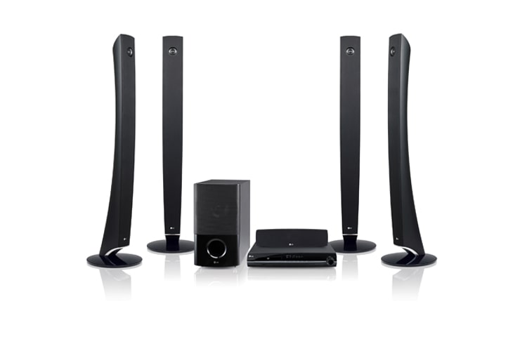 Front view of DVD Home Theatre System with iPod Dock HT904TA