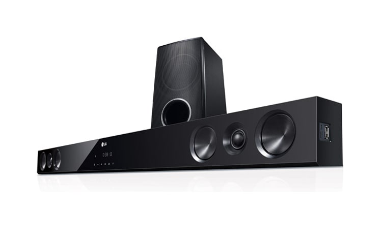 Front view of 2.1ch Sound Bar Audio System with 300W Total RMS Power Output NB3520A
