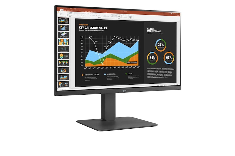 LG 23.8-inch Full HD (1920x1080) IPS Monitor with USB Type-C™, 24BR650B-C