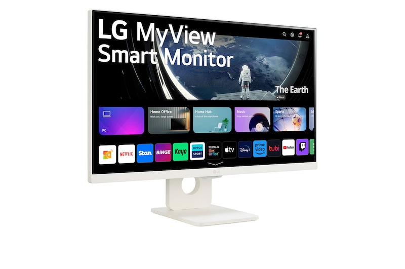 LG Smart Monitor 25 Inch | Full HD IPS All-in-One Smart Monitor for Streaming with webOS - White, 25SR50F-W