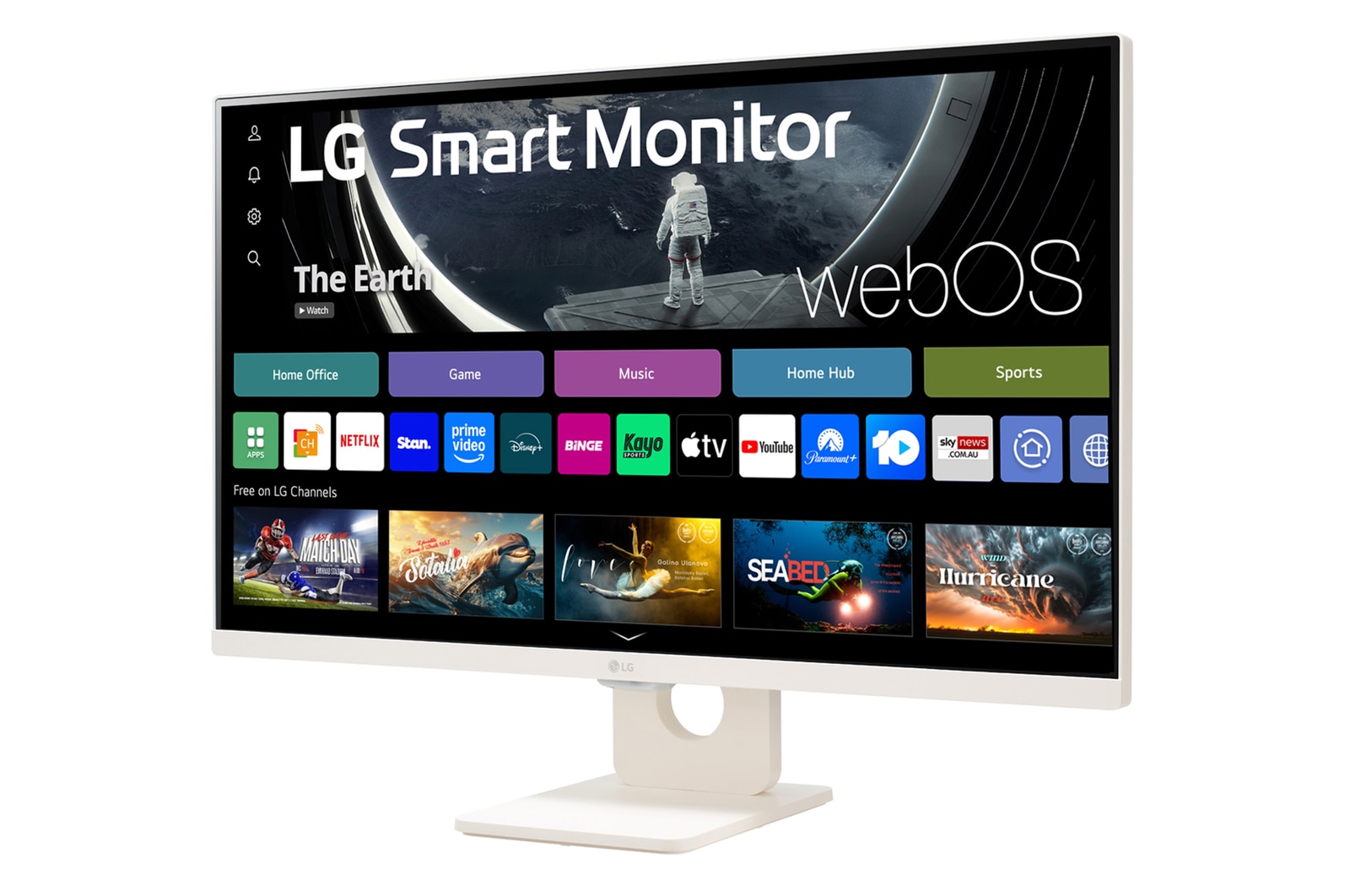 LG Smart Monitor 27 Inch | Full HD IPS All-in-One Smart Monitor for Streaming with webOS - White, 27SR50F-W