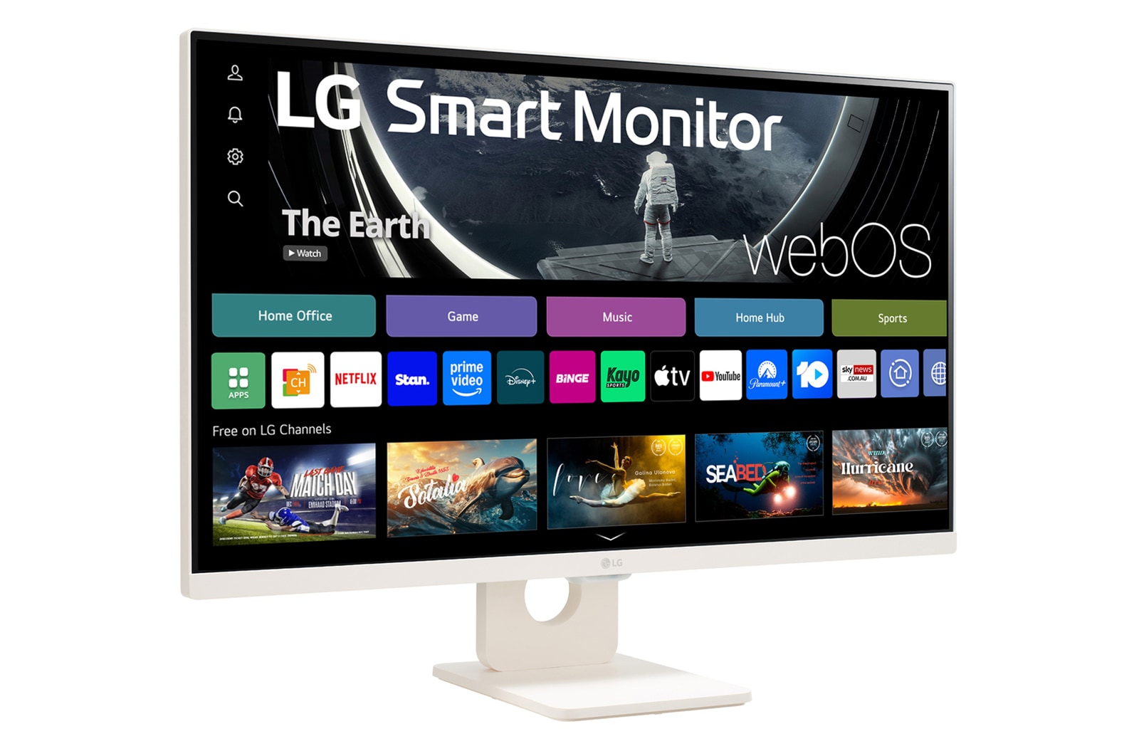 LG Smart Monitor 27 Inch | Full HD IPS All-in-One Smart Monitor for Streaming with webOS - White, 27SR50F-W