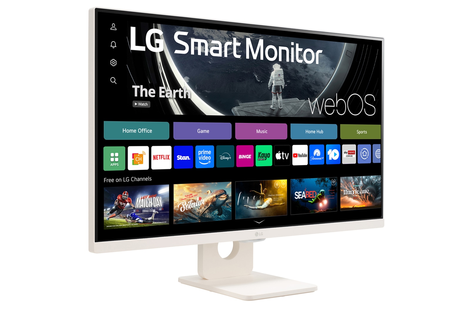 LG Smart Monitor 27 Inch | Full HD IPS All-in-One Smart Monitor for Streaming with webOS - White, 27SR50F-W
