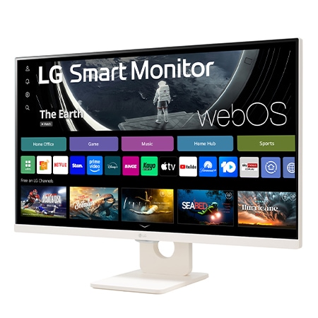 LG Smart Monitor 27 Inch | Full HD IPS All-in-One Smart Monitor for Streaming with webOS - White, 27SR50F-W