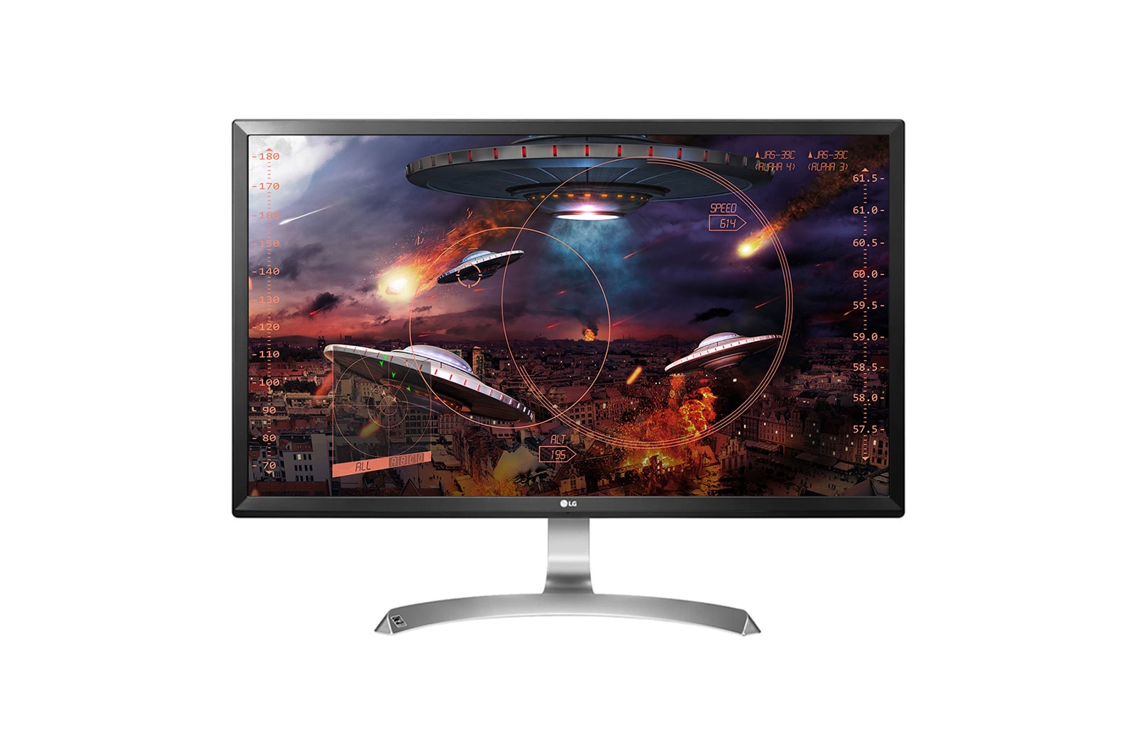Front view of 27” UHD 4K IPS Monitor 27UD59-B