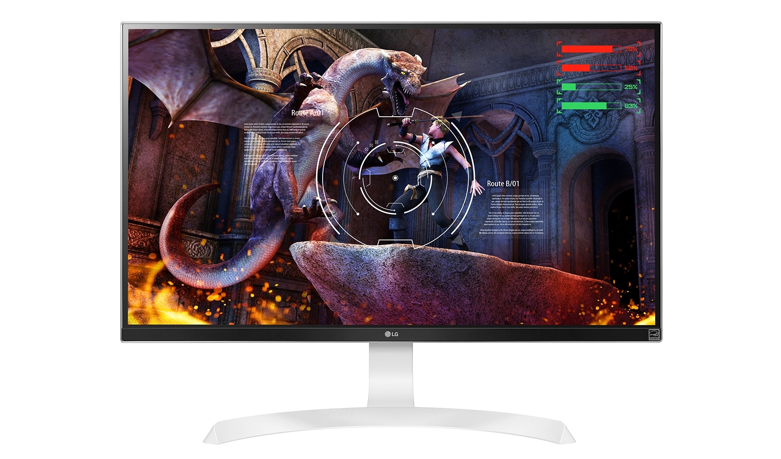 Front view of 27&#34; UHD 4K IPS Monitor 27UD69-W