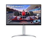 Front view of the 27 Inch LG UltraFine (27UQ750-W) 4K UHD monitor with VESA DisplayHDR 400 and USB Type-C