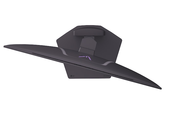 side view of a tilted monitor