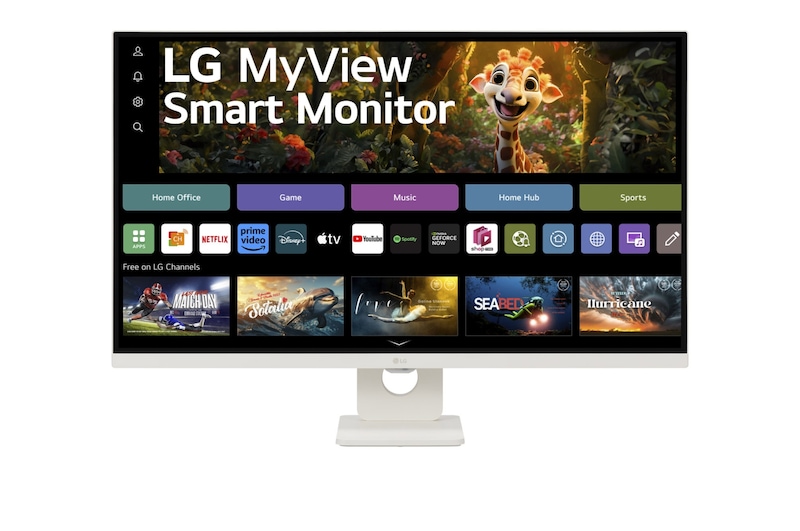 LG 32 Inch 4K UHD Smart Monitor for Streaming with webOS and Built-in Speakers - White, 32SR73U-W