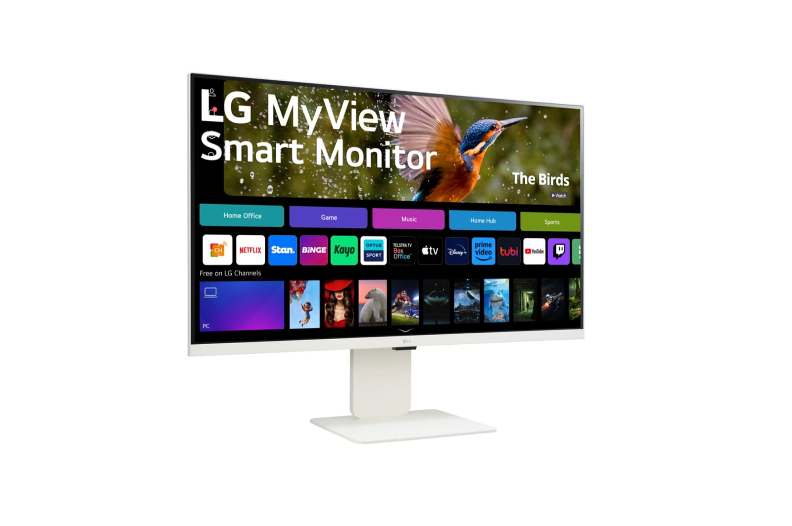 LG MyView 32 Inch | 4K UHD IPS  All-in-One Smart Monitor for Streaming with webOS and USB Type-C™ - White, 32SR83U-W