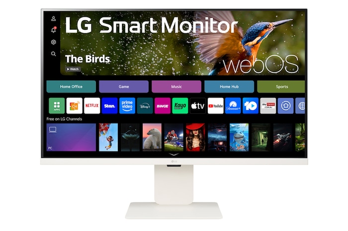 LG Smart Monitor 32 Inch | 4K UHD IPS All-in-One Smart Monitor for Streaming with webOS and USB Type-C™ - White, 32SR83U-W