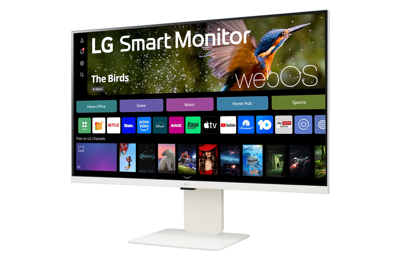 LG Smart Monitor 32 Inch | 4K UHD IPS  All-in-One Smart Monitor for Streaming with webOS and USB Type-C™ - White, 32SR83U-W