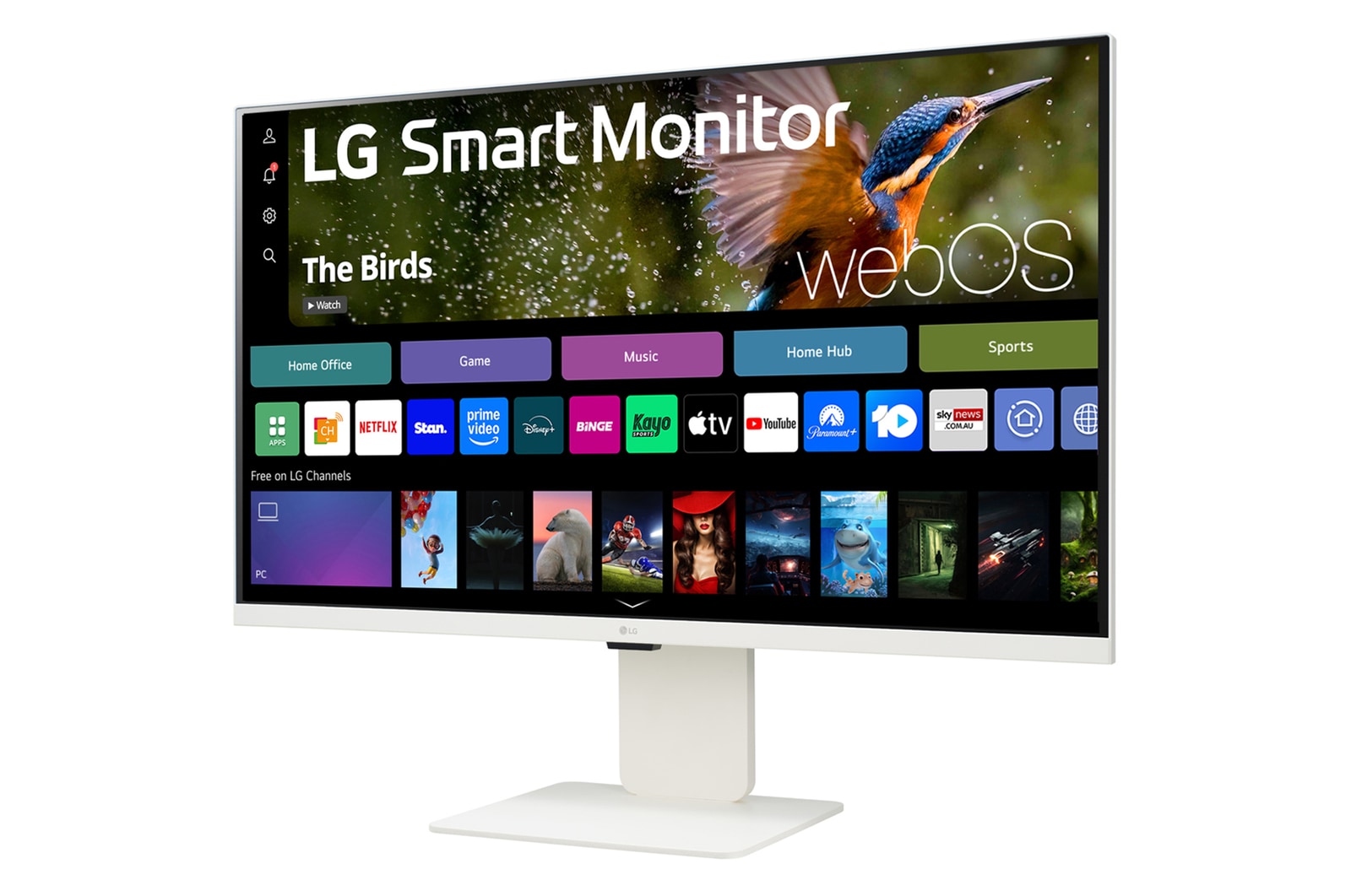LG Smart Monitor 32 Inch | 4K UHD IPS All-in-One Smart Monitor for Streaming with webOS and built-in FHD Webcam - White, 32SR85U-W
