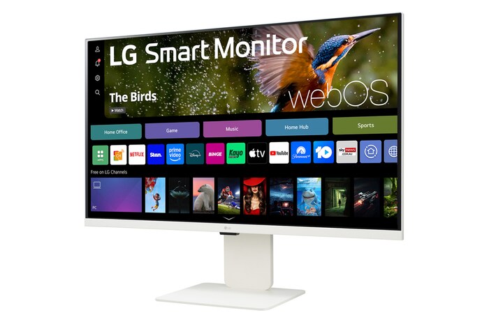 LG Smart Monitor 32 Inch | 4K UHD IPS All-in-One Smart Monitor for Streaming with webOS and built-in FHD Webcam - White, 32SR85U-W