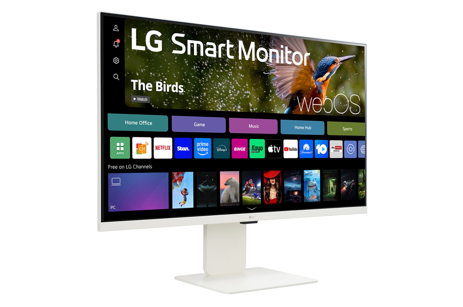 LG Smart Monitor 32 Inch | 4K UHD IPS All-in-One Smart Monitor for Streaming with webOS and built-in FHD Webcam - White, 32SR85U-W