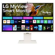 LG MyView 32 Inch | 4K UHD IPS All-in-One Smart Monitor for Streaming with webOS and built-in FHD Webcam - White, 32SR85U-W