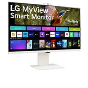 LG MyView 32 Inch | 4K UHD IPS All-in-One Smart Monitor for Streaming with webOS and built-in FHD Webcam - White, 32SR85U-W