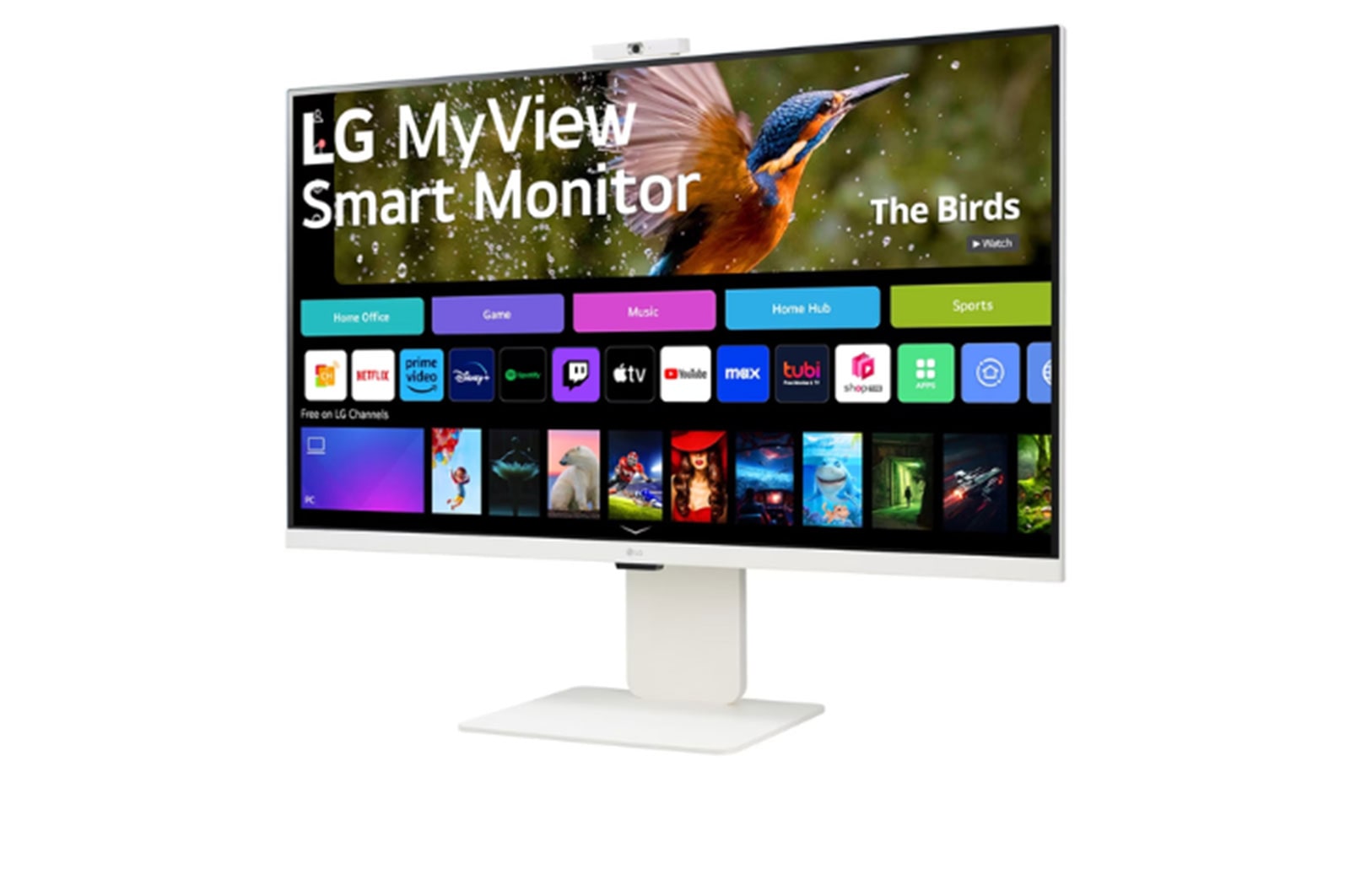 LG MyView 32 Inch | 4K UHD IPS All-in-One Smart Monitor for Streaming with webOS and built-in FHD Webcam - White, 32SR85U-W