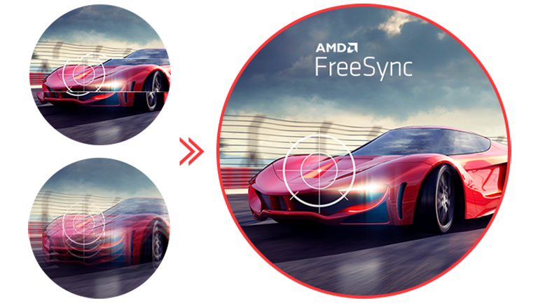 AMD FreeSync offering Fluid and Rapid Motion.