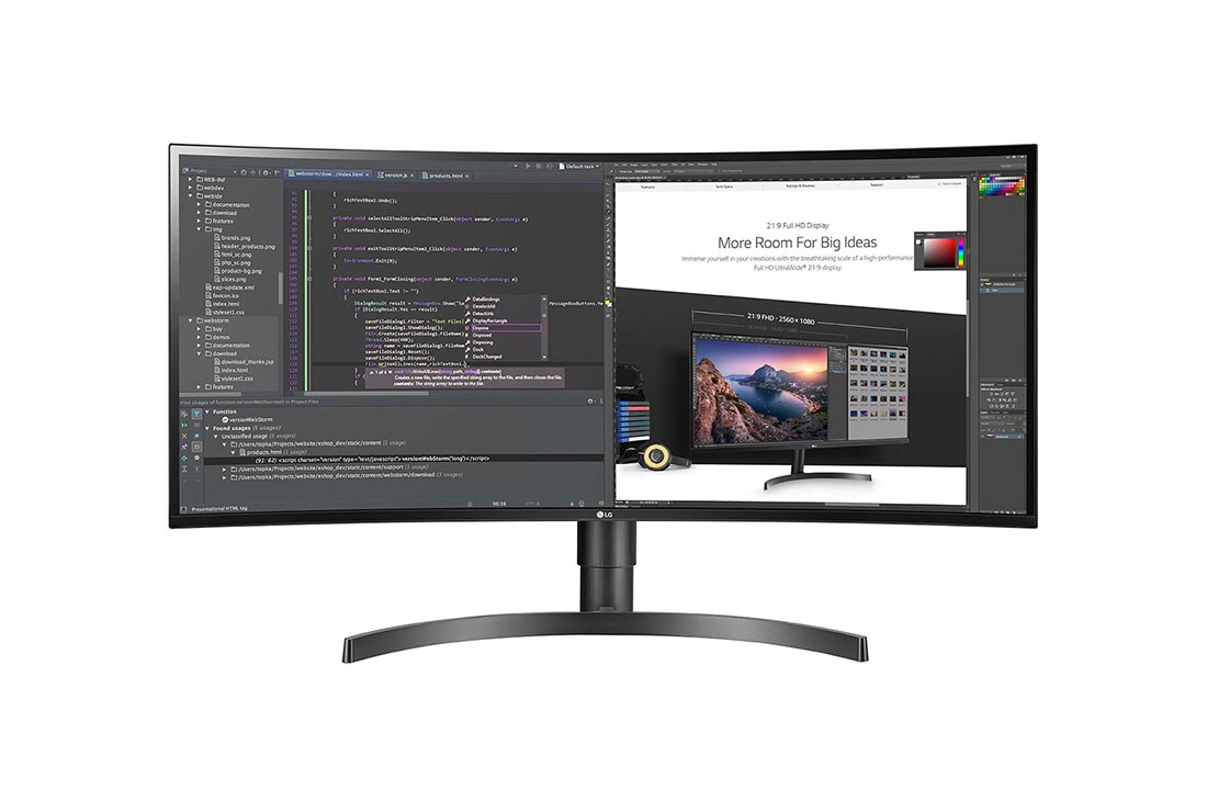 34” UltraWide QHD Curved Monitor - 34WL75C-B | LG Australia