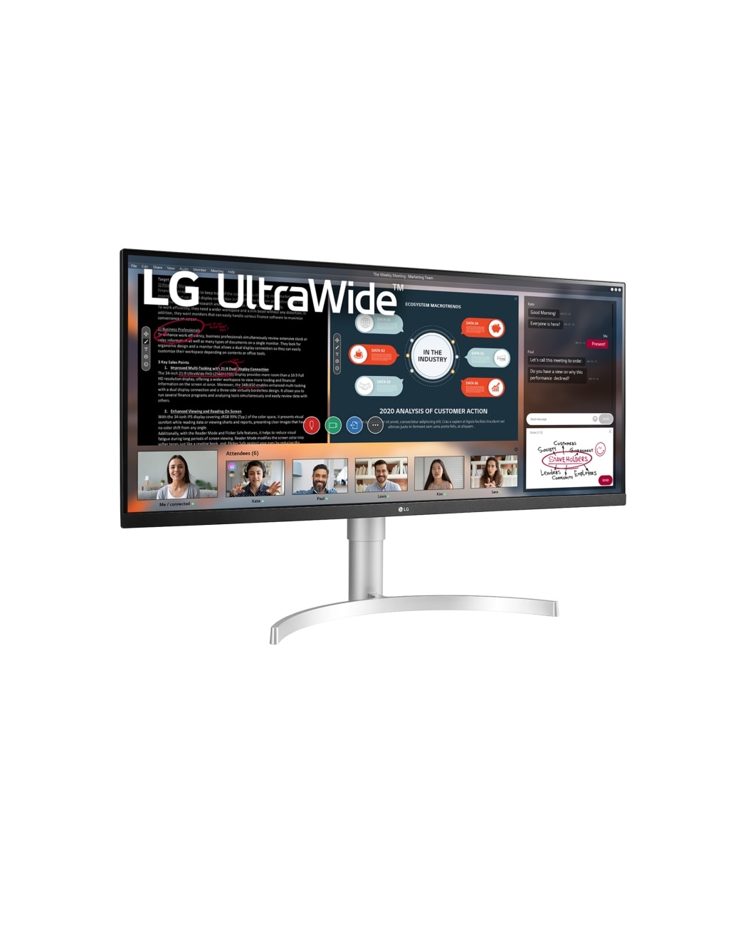 34” UltraWide® Full HD IPS Monitor with HDR - 34WN650-W | LG Australia