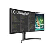LG 35" UltraWide QHD HDR VA Curved Monitor, 35WN75C-B