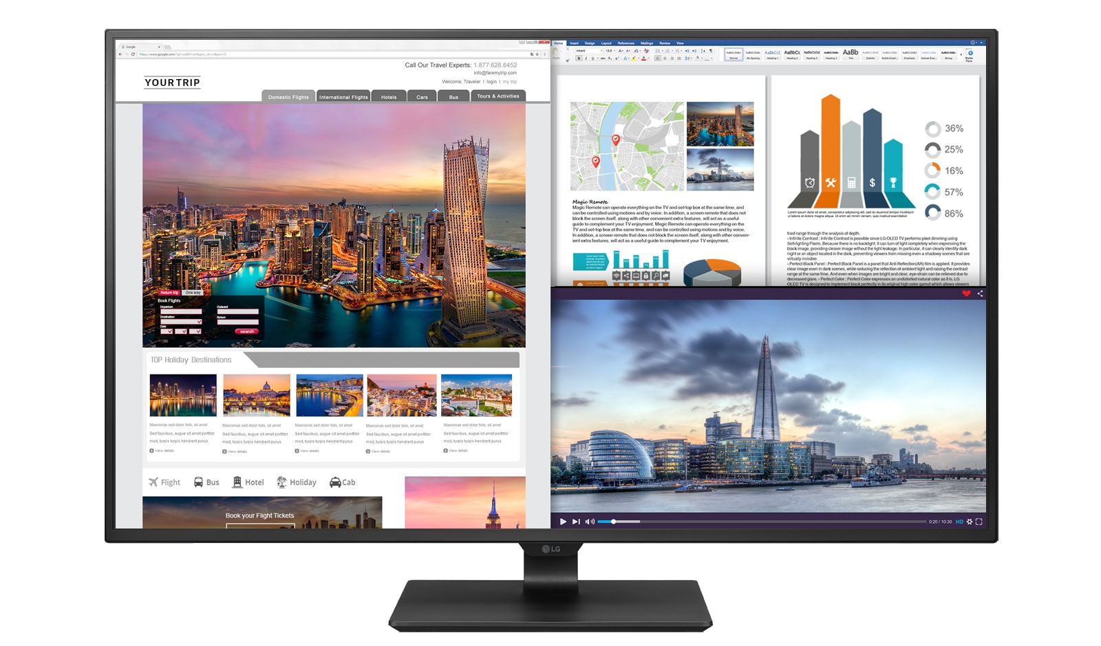 Front view of 43&#34; UHD 4K Multi-tasking Monitor 43UD79