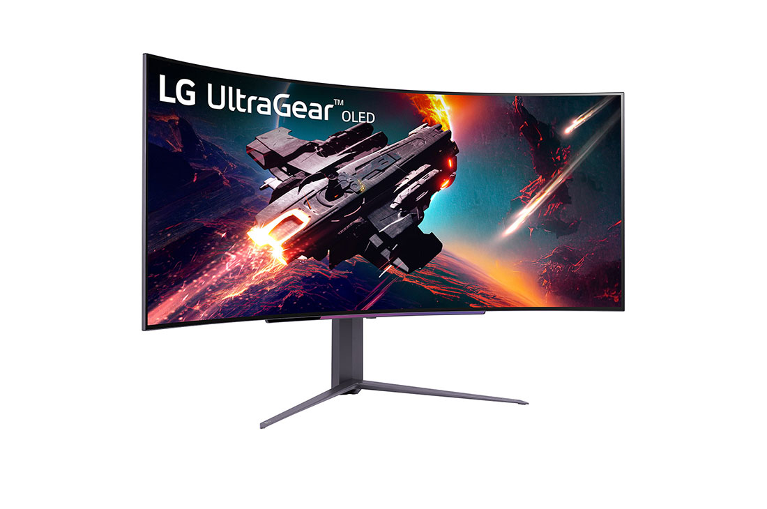 LG UltraGear™ 45 inch OLED 240Hz 800R Curved Gaming Monitor with 0.03ms(GtG), DisplayHDR True Black 400, and DepthSound, 45GS96QB-B