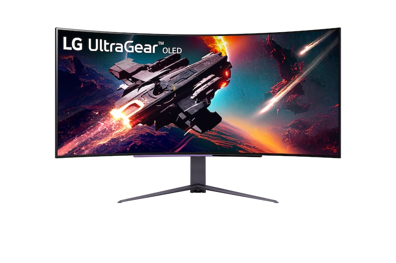 LG UltraGear™ 45 inch OLED 240Hz 800R Curved Gaming Monitor with 0.03ms(GtG), DisplayHDR True Black 400, and DepthSound, 45GS96QB-B