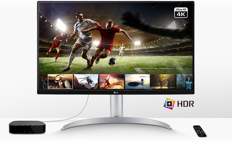 The monitor enabling users to enjoy 4K and HDR Contents.