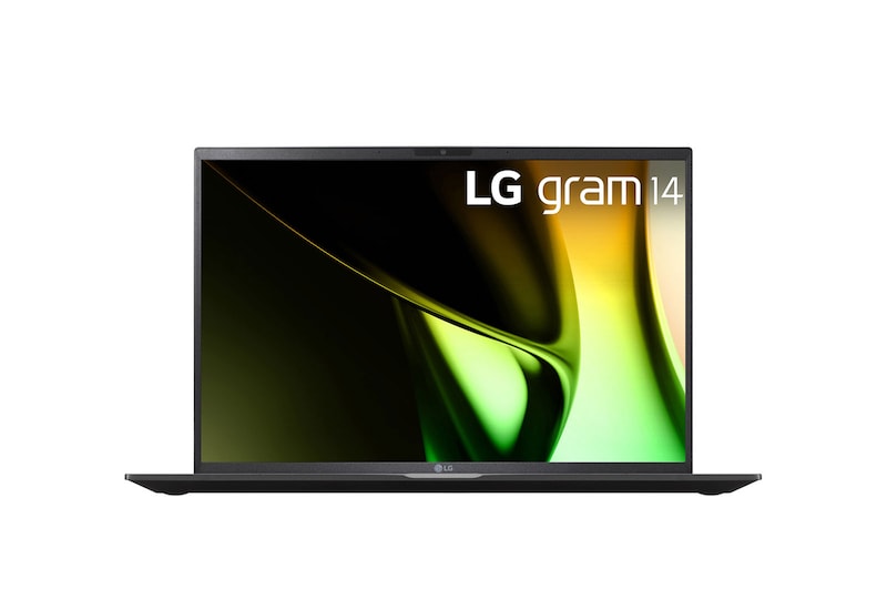 Front view of gram 14 Inch Lightweight Laptop |16GB RAM, Intel® Core™ Ultra 5, Windows 11 Pro and 16:10 Anti-glare IPS display 14Z90S-G.AP55A