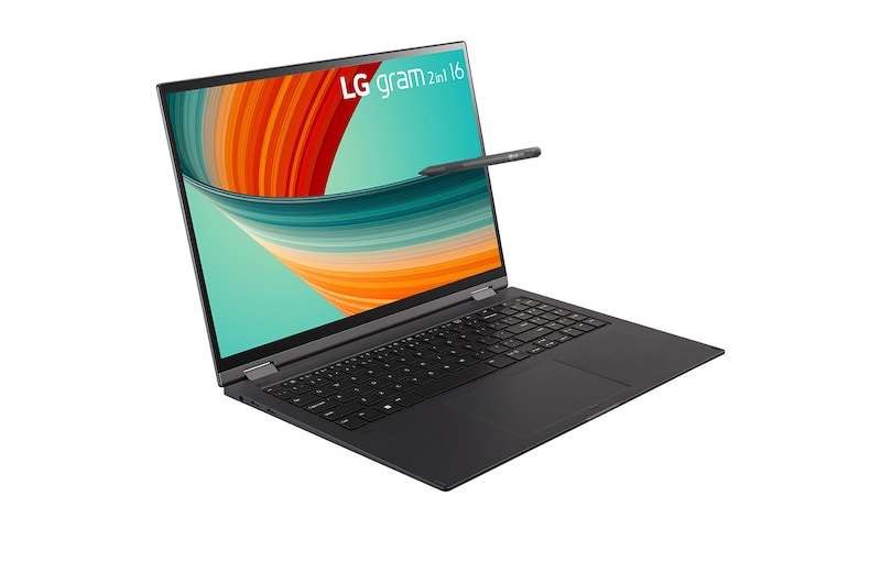 LG gram 2 in1 - 16” Touch Display, Intel® Evo 13th Gen. Processor. Windows 11 Home, 16T90R-G.AA78A