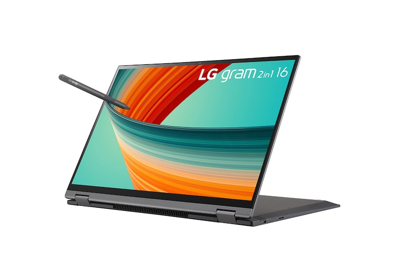LG gram 2 in1 - 16” Touch Display, Intel® Evo 13th Gen. Processor. Windows 11 Home, 16T90R-G.AA78A