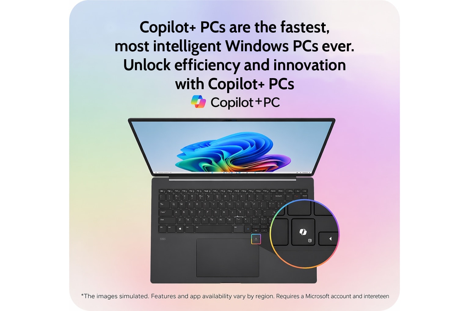 Front view of LG gram 16" 16Z90TL-G ; Copilot+ PC | Windows 11 Home | gram AI | Lightweight | Intel ® Core™ Ultra5 Processor 226V | 16GB RAM | 512GB SSD 16Z90TL-G.AS55A