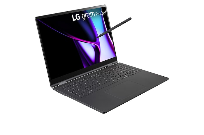 LG gram Pro 2in1 16 Inch Lightweight Touchscreen Laptop, Windows 11 Pro, 16GB RAM, Intel® Core™ Ultra 7, Anti-glare IPS display, 16T90SP-G.AP75A