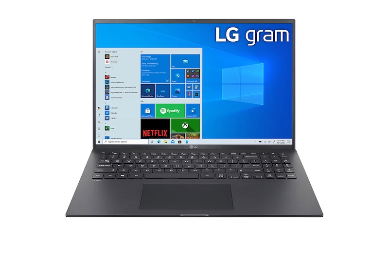 LG gram Ultra-Lightweight Laptop with 16” 16:10 IPS Display and Intel® Evo™ platform, 16Z90P-G.AR55A