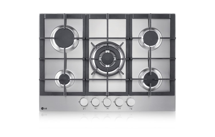 Front view of Five Burner Gas Cooktop (700mm) HG7512A