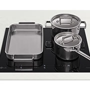 LG 60cm Induction Cooktop, 4 Cook Zones, 1 Flexi, BCI607T4BG